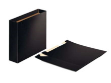 Esselte Cajetin de Carton para Archivadores - TamaÃ±o Folio - Lomo 75mm - Capacidad 500 Hojas - Color Negro