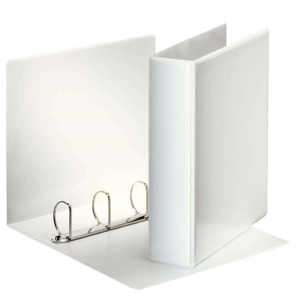 Esselte Carpeta Canguro Gama Basica A4 4 Anillas 4D 50mm - Capacidad para 480 hojas A4 (80 g/m²) - Color Blanco