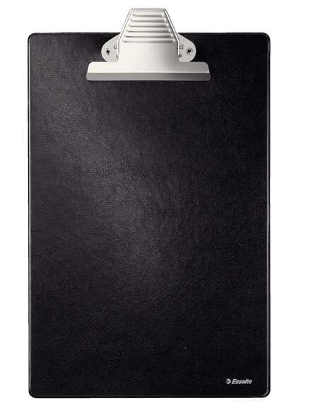Esselte Carpeta de Base Forrada en Plastico con Pinza - Formato A4 - Color Negro