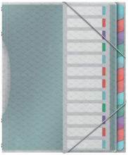 Esselte Colour'Breeze Clasificador con 12 PestaÃ±as Multicolor - Para Formato A4 - 3 Solapas en la Contraportada - Polpropileno