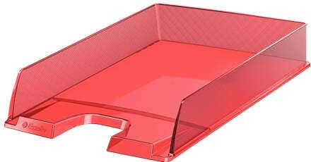 Esselte Europost Bandeja Portadocumentos - Plastico Transparente - Formato Vertical - A4 - Color Rojo