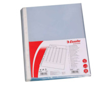 Esselte Pack de 100 Fundas Multitaladro Portadocumentos - Formato A4 - 16 Taladros - 80 Micras - Piel de Naranja - Color Transpa