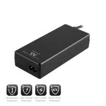 Ewent Cargador Universal Automatico para Portatil - Home 90W - 11 Puntas - Color Negro