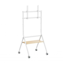 Ewent EW1582 Soporte de Suelo para Pantallas Interactivas/TV de 37 a 86" - Bandeja Multiusos - Peso Max. 80kg - Altura Ajustable