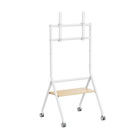 Ewent EW1582 Soporte de Suelo para Pantallas Interactivas/TV de 37 a 86" - Bandeja Multiusos - Peso Max. 80kg - Altura Ajustable