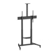 Ewent EW1591 Soporte de Suelo para Pantallas Interactivas/TV de 60 a 100" - Bandeja Multiusos - Peso Max. 120kg - Altura e Incli