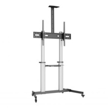 Ewent EW1592 Soporte de Suelo para Pantallas Interactivas/TV de 60 a 100" - Bandeja Multiusos - Peso Max. 100kg - Altura e Incli