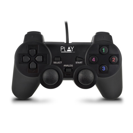 Ewent Mando/Gamepad USB - 13 Botones - 2 Palancas Analogicas - D-Pad de 8 Vias - Cable de 1.5m - Color Negro