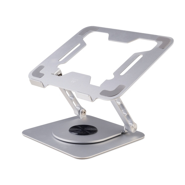 Ewent Soporte de Sobremesa para Portatil - Aluminio - Rotacion 360 - Ajustable - Base Antideslizante - Ajustable - Plegable - Co