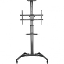 Ewent Soporte de Suelo EW1440 con Rueda - Bandeja - 37-70 - Peso Maximo Soportado 50Kg - Color Negro