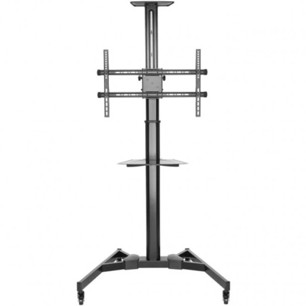 Ewent Aisens Soporte de Suelo EW1440 con Rueda - Bandeja - 37-70 - Peso Maximo Soportado 50Kg - Color Negro