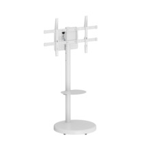 Ewent Soporte de Suelo para TV hasta 86" - Bandeja Auxiliar - Altura Ajustable - Gestion de Cables - VESA Maximo 600x400 - Peso