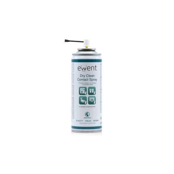 Ewent Spray de Limpieza para Contactos - 200ml - Limpieza en Seco - Color Incoloro