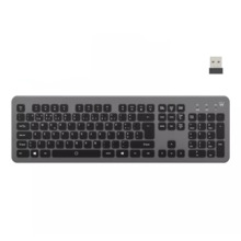 Ewent Teclado Inalambrico - Bateria de Litio Recargable de 300mAh - Disposicion Portuguesa QWERTY PT - Retroiluminacion - Teclas