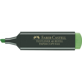 Faber-Castell Rotulador Marcador Fluorescente Textliner 48 - Punta Biselada - Trazo entre 1.2mm y 5mm - Tinta con Base de Agua - Color Verde