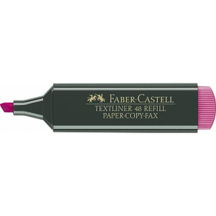 Faber-Castell Rotulador Marcador Fluorescente Textliner 48 - Punta Biselada - Trazo entre 1.2mm y 5mm - Tinta con Base de Agua - Color Rosa