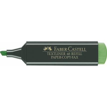 Faber-Castell Rotulador Marcador Fluorescente Textliner 48 - Punta Biselada - Trazo entre 1.2mm y 5mm - Tinta con Base de Agua - Color Verde