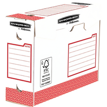 Fellowes Bankers Box Basic Pack de 20 Cajas de Archivo Definitivo A4+ 100mm - Extra Resistente - Montaje Manual - Carton Recicla