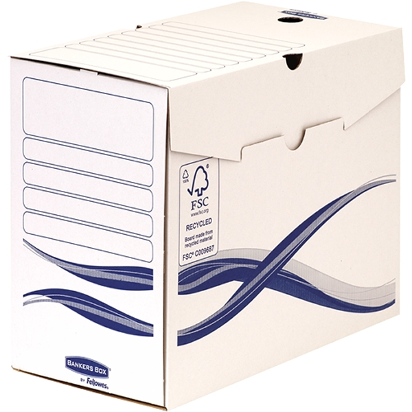 Fellowes Bankers Box Basic Pack de 25 Cajas de Archivo Definitivo A4+ 150mm - Montaje Manual - Carton Reciclado Certificacion FS