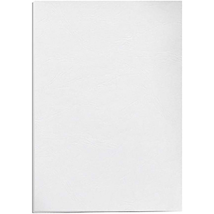 Fellowes Pack de 100 Portadas de Carton Simil Piel Delta Cuero A4 - 250 gr - Color Blanco
