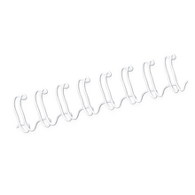 Fellowes Wire Pack de 100 Espirales Dobles Metalicas 10mm - Hasta 80 Paginas - Color Blanco