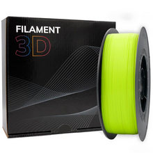 Filamento 3D PLA - Diametro 1.75mm - Bobina 1kg - Color Amarillo Fluorescente