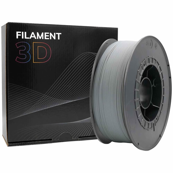 Filamento 3D PLA - Diametro 1.75mm - Bobina 1kg - Color Gris