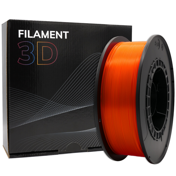 Filamento 3D PLA - Diametro 1.75mm - Bobina 1kg - Color Naranja Fluorescente