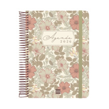 Finocam Cloe Agenda de Espiral - Anual 2026 - Planificador - Cierre de Goma - Formato E10 - 175x28x214mm - 1 Dia por Pagina - Co