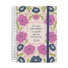 Finocam Design Collection Agenda de Espiral - Anual 2026 - Tapa Ligera - Formato E10 - 172x29x212mm - 1 Dia por Pagina - Tematic