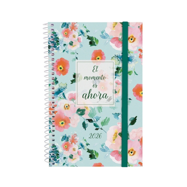 Finocam Design Collection Agenda de Espiral - Anual 2026 - Tapa Ligera - Formato E5 - 124x14x181mm - Semana Vista Horizontal - T