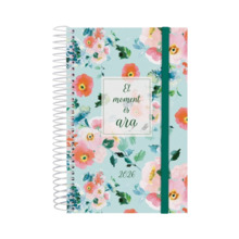 Finocam Design Collection Agenda de Espiral - Anual 2026 - Tapa Ligera - Formato E5 - 132x25x181mm - 1 Dia por Pagina - Tematica