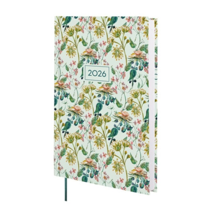 Finocam Dynamic Porto Design Agenda - Anual 2026 - Tapa Dura - Formato Y10 - 145x23x210mm - 1 Dia por Pagina - Tematica de Flores