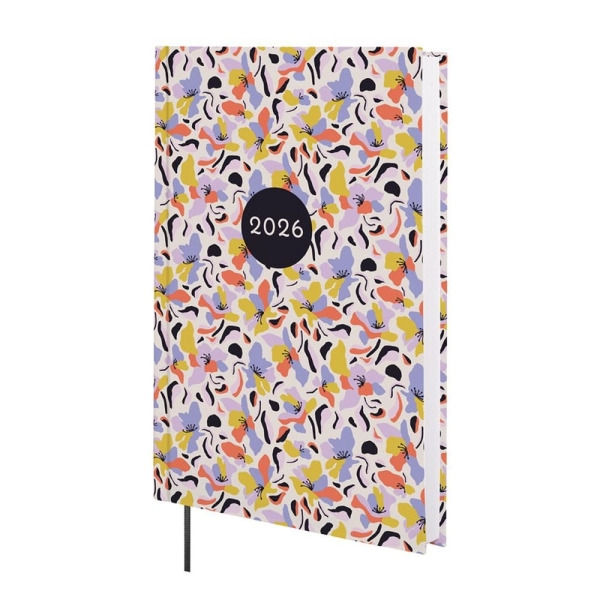 Finocam Dynamic Porto Design Agenda - Anual 2026 - Tapa Dura - Formato Y10 - 145x23x210mm - 1 Dia por Pagina - Tematica de Flore
