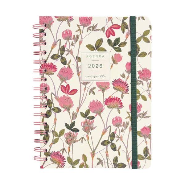 Finocam Moniquilla Agenda - Anual 2026 - Planificador - Cierre de Goma - Formato E10 - 155X212mm - Semana Vista Horizontal - Tem