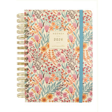 Finocam Moniquilla Agenda de Espiral - Anual 2026 - Planificador - Cierre de Goma - Formato E10 - 155X212mm - 1 Dia por Pagina -