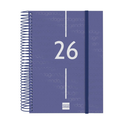 Finocam Year Agenda de Espiral - Tapa Ligera - Formato E10 - 175x29x212mm - 1 Dia por Pagina - Color Azul