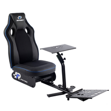 FR-TEC Asiento Simulador de Carreras Racing Seat Sprint - Respaldo de 80cm - Acabado Deportivo - Base de Volante de 45x22cm - Ba