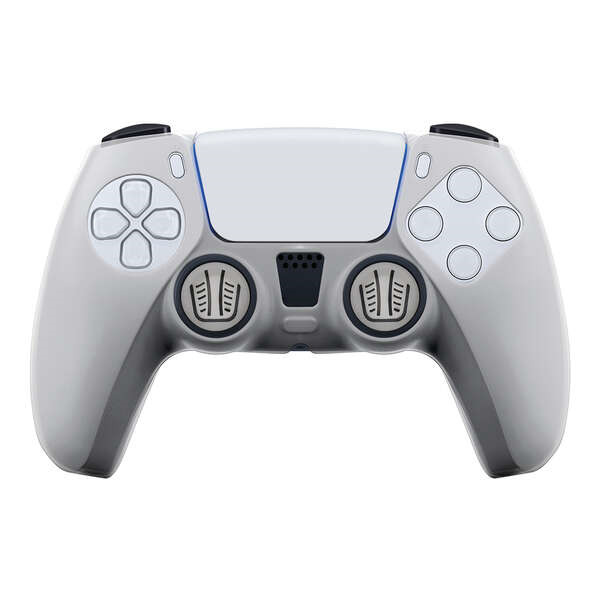 FR-TEC Funda de Silicona Transparente + Grips para Dualsense PS5 - Proteccion sin Alterar el Aspecto - Mejora el Agarre y Evita
