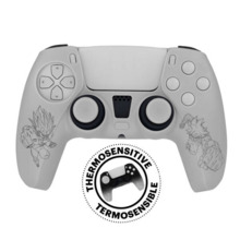 FR-TEC Funda de Silicona y Grips Dragon Ball Super Thermocromatic PS5 - Cambio de Color Progresivo - DiseÃ±o de Goku y Vegeta -