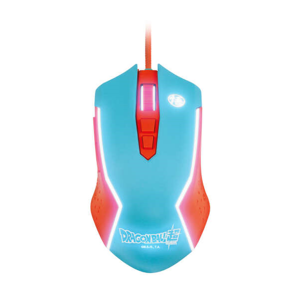 FR-TEC PC Dragon Ball Super Raton Goku - Diseño Ergonomico - Luz LED RGB - Control de Dpi (800-8000) - Almohadillas Deslizantes