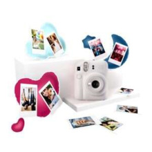 Fujifilm Pack Best Memories Instax Mini 12 Clay White Camara Instantanea + Film Instax Mini 10ud. + 3 Portafotos - TamaÃ±o de Im