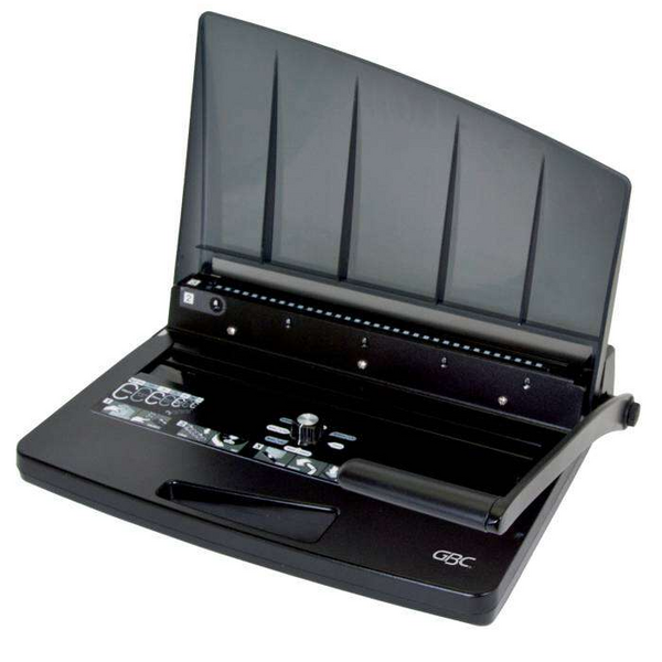 GBC Encuadernadora de Espiral Wirebind W15 - Capacidad de Perforacion 15 Hojas - Asa de Transporte - Mandos Sencillos y Faciles