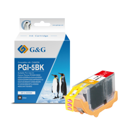 Compatible G&G Canon PGI5 Negro Cartucho de Tinta Generico - Reemplaza 0628B001