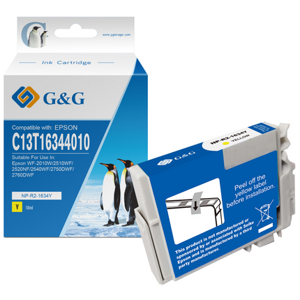 G&G Epson T1634/T1624 (16XL) Amarillo Cartucho de Tinta Generico - Reemplaza C13T16344012/C13T16244012