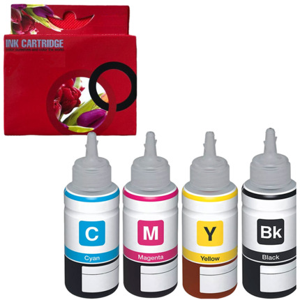 GI43 pack 4 botellas de tinta compatible con Canon