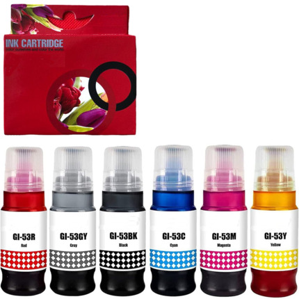 GI53 pack 6 botellas de tinta compatible con Canon