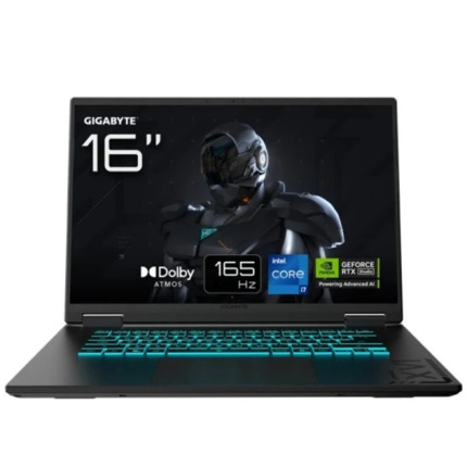 Gigabyte A16 Portatil Gaming 16" Intel Core i7-13620H - 16GB DDR5 - 1TB SSD - RTX5050 8GB - FreeDos - Color Negro - Teclado QWERTY (ES)