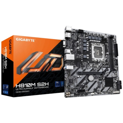 Gigabyte H810M S2H Placa Base Intel 1851 2x DDR5 - M.2, SATA, PCIe4.0 - HDMI, DisplayPort, VGA, RJ-45, USB 3.2 - MicroATX