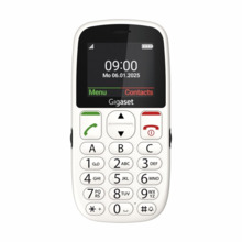 Gigaset GL395 Telefono Movil para Mayores Pantalla 2.2" - IP44 - Base de Carga - Color Blanco